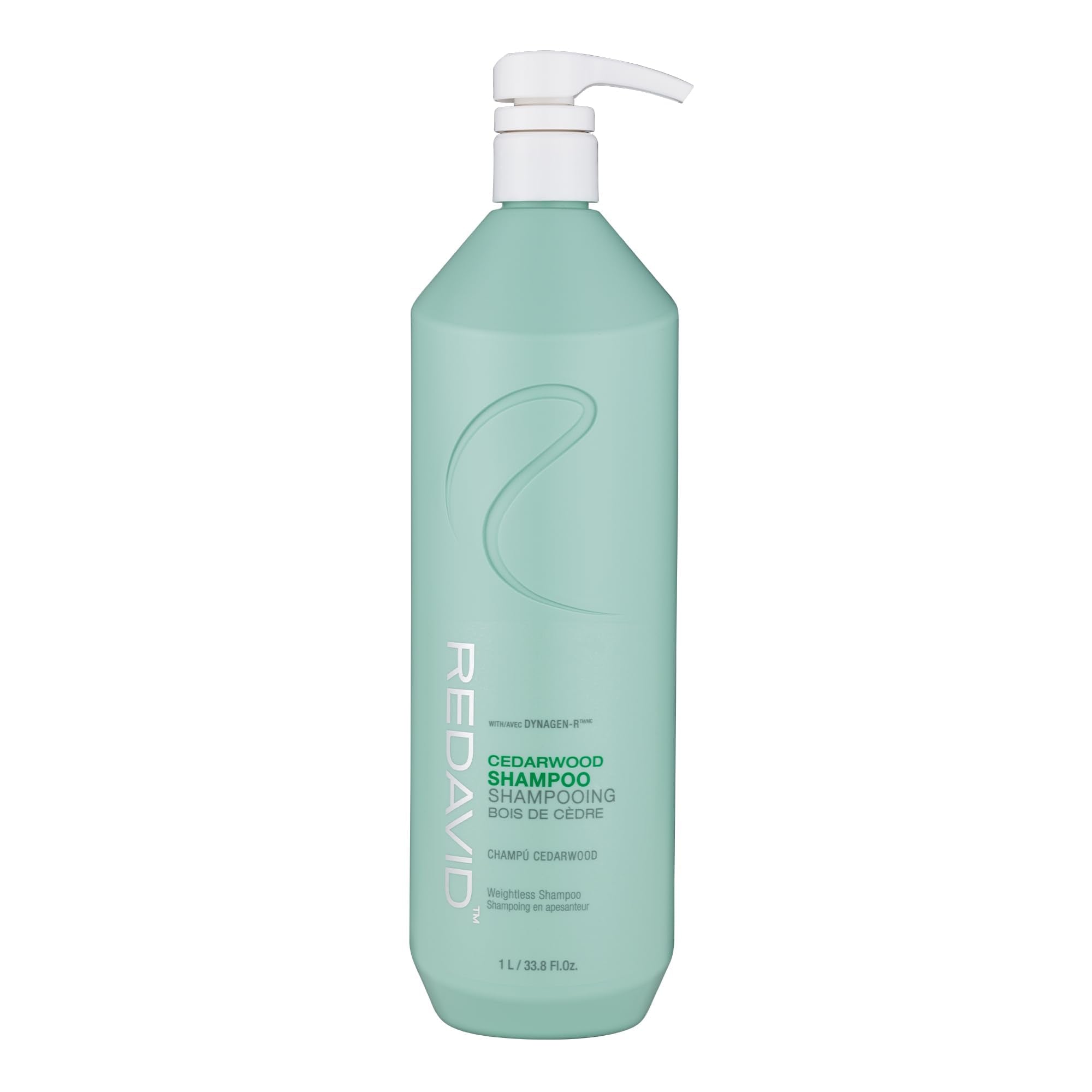 Redavid Cedarwood Shampoo bottle front view, emphasizing a fresh cleanse for oily hair.