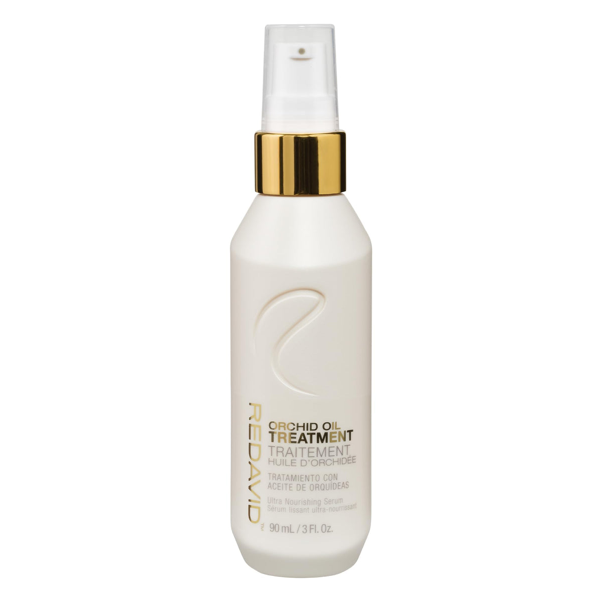 Redavid Orchid Oil Ultra Nourishing bottle pour delivering balanced hydration for hair