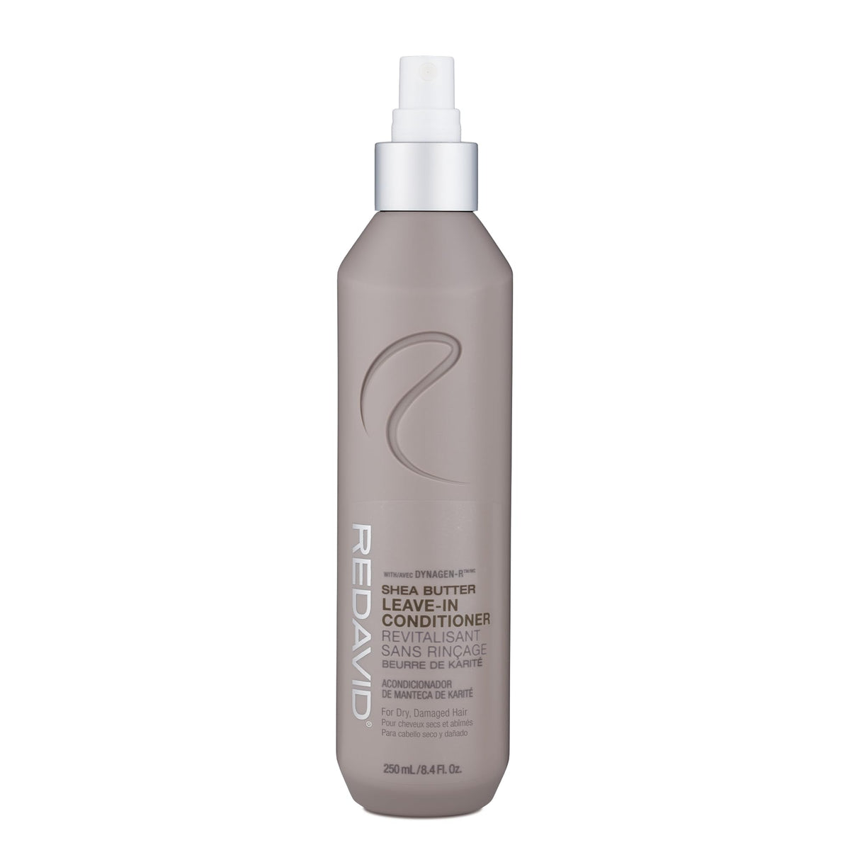 Redavid Shea Butter Leave-In Conditioner bottle showing creamy formula for daily moisture and shine.