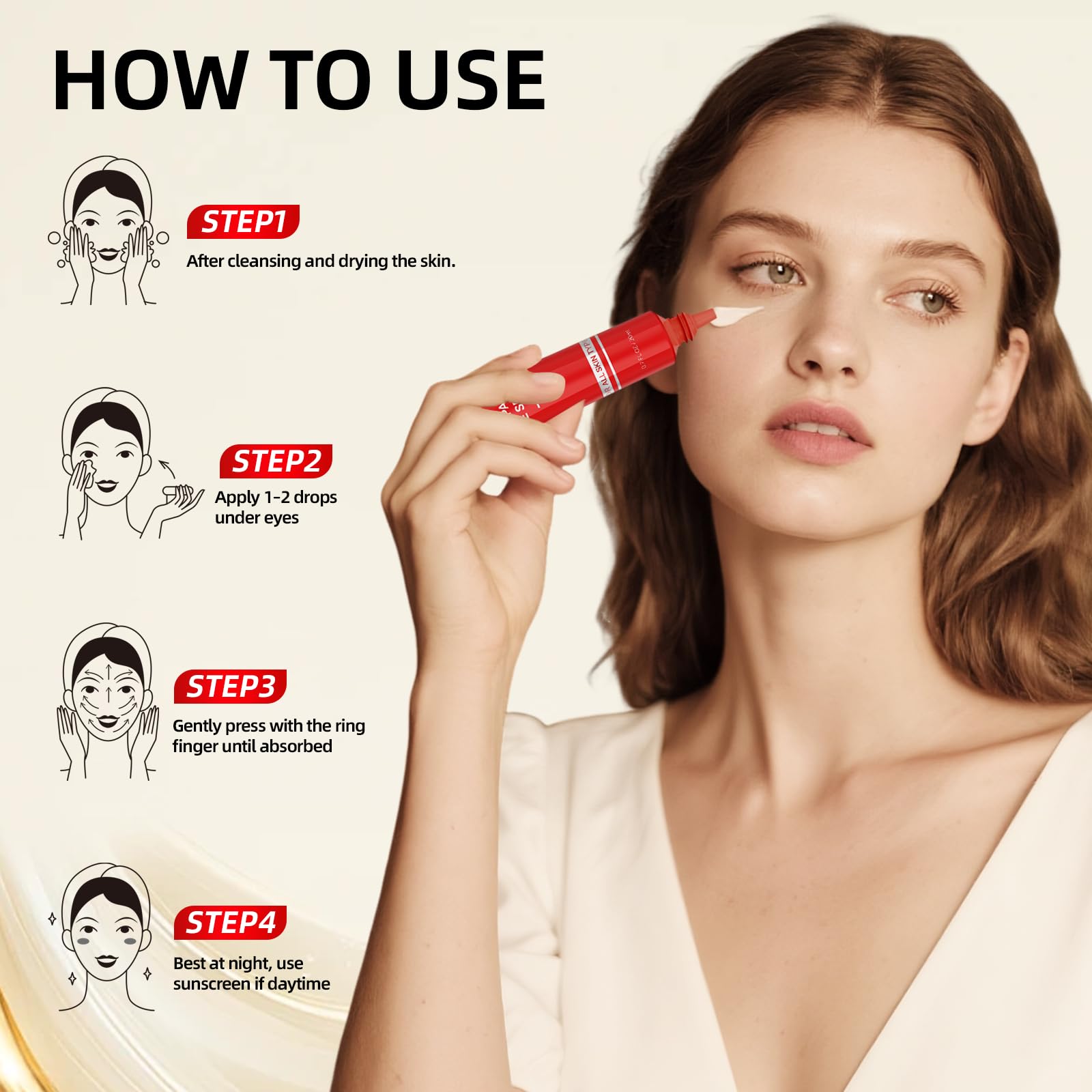 Redcool caffeine eye serum squalane supports firm, nourished under-eye skin