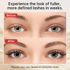 Close-up of Redcool Lash Serum bottle highlighting luxurious design
