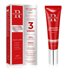 Redcool Retinol Eye Cream bottle offers lightweight hydration for daily use