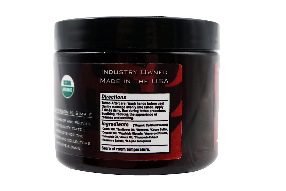 Redemption 6oz demonstrates excellent spreadability on skin during tattooing