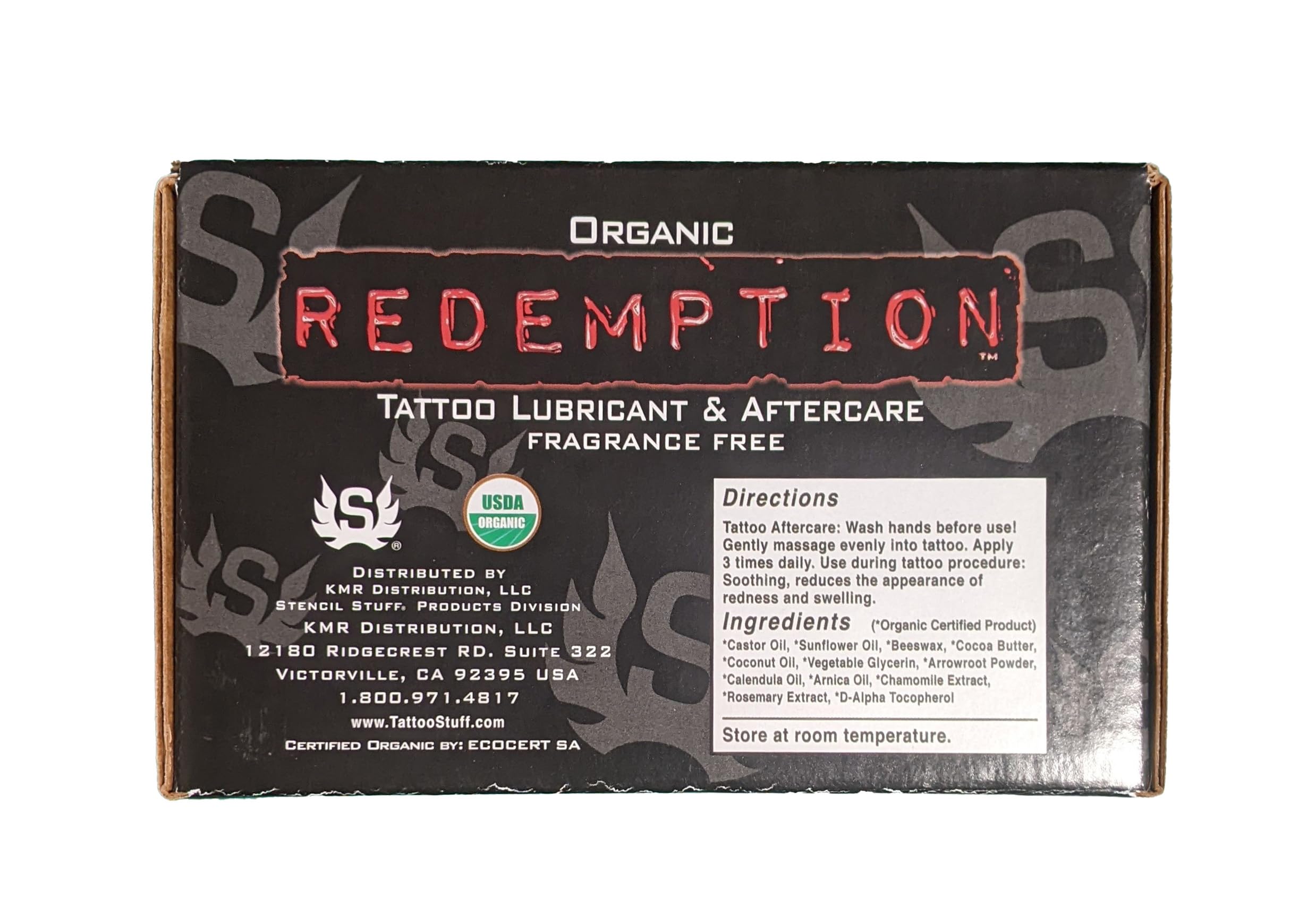 Redemption 6oz stencil-safe formula preserves stencil lines while applying moisture