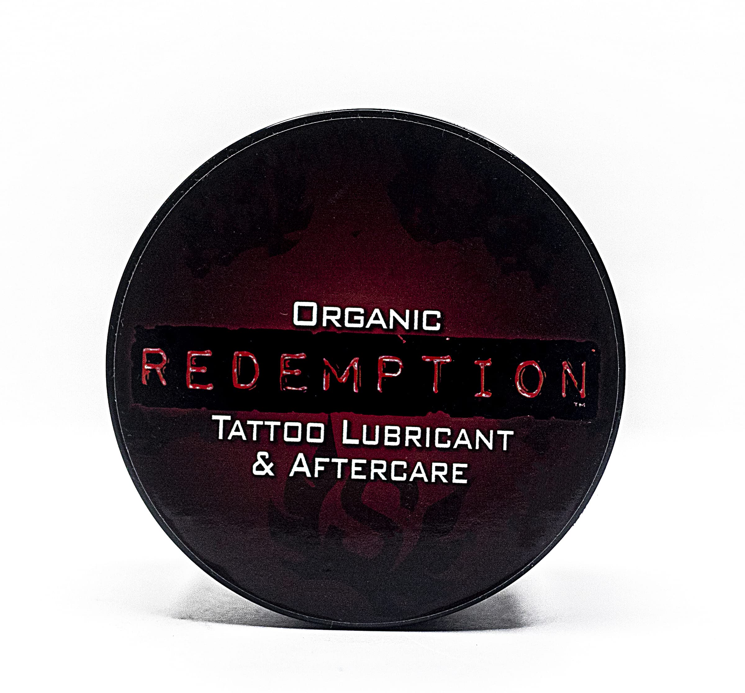 Redemption 6oz tattoo ointment bottle showing smooth, easy spread for tattoo sessions