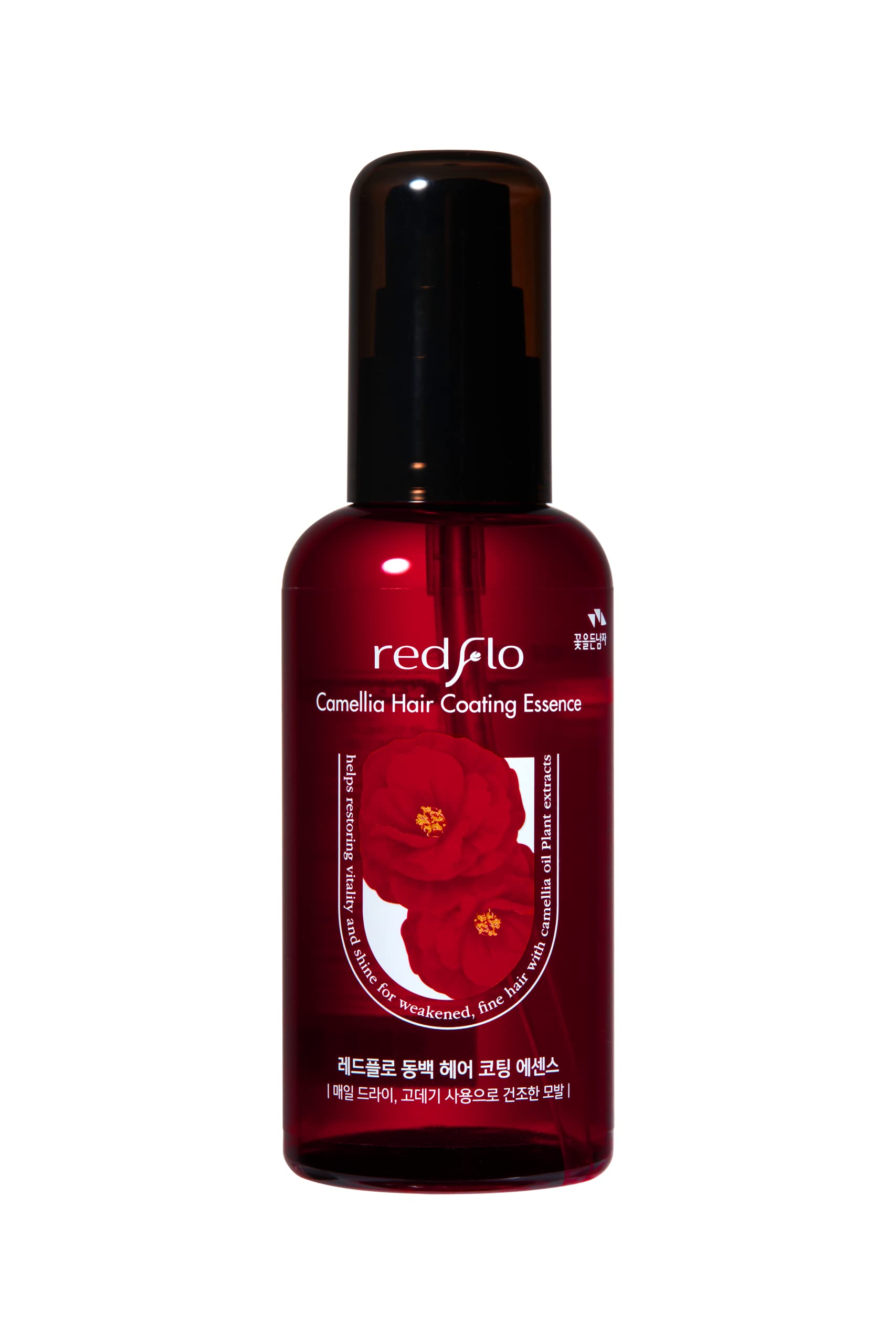 Redflo Camellia Hair Coating Essence bottle for easy application and shine