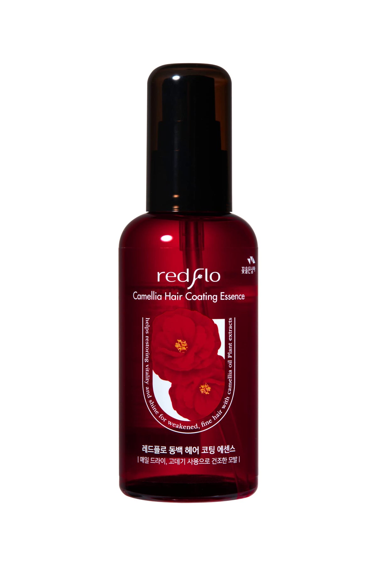 Redflo Camellia Hair Coating Essence bottle for easy application and shine
