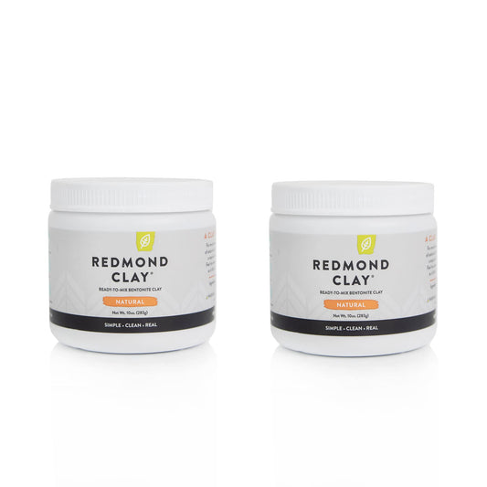 Redmond Clay bentonite clay powder for pore cleansing and blemish control.
