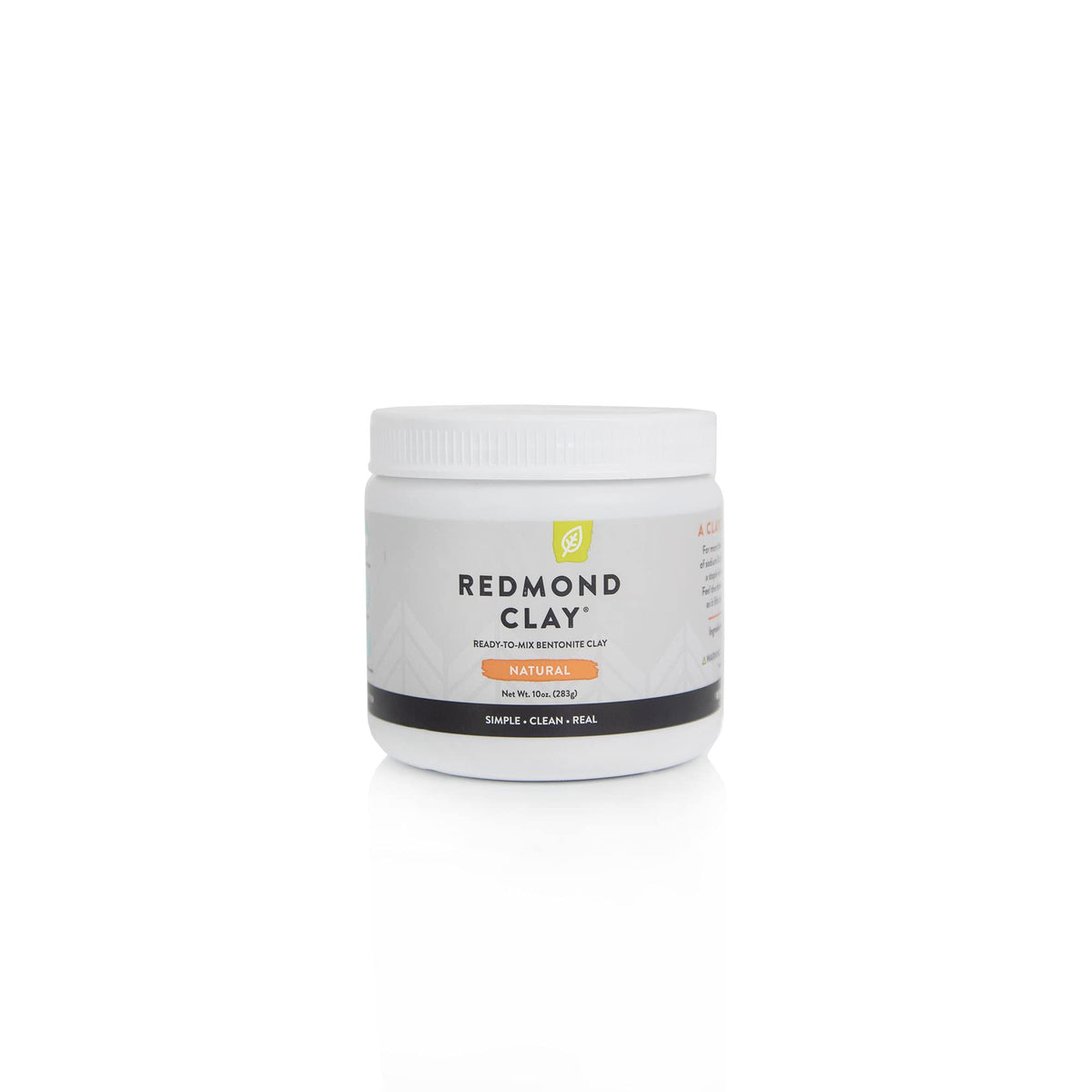 REDMOND Clay bentonite face mask jar shows natural mineral formula for pore care