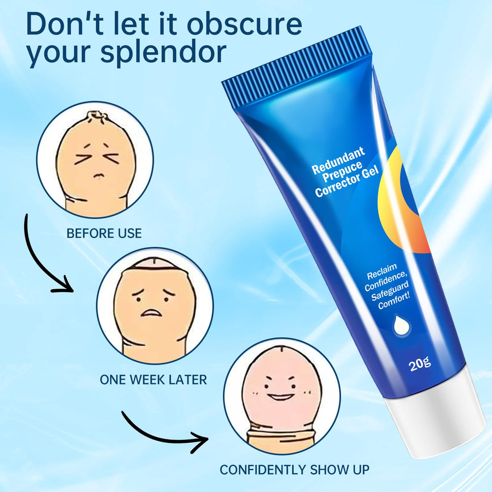 Redundant Prepuce Corrector Gel application hand demonstrates easy topical use.
