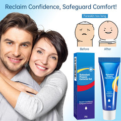 Redundant Prepuce Corrector Gel massage action suggests gradual care during routine.