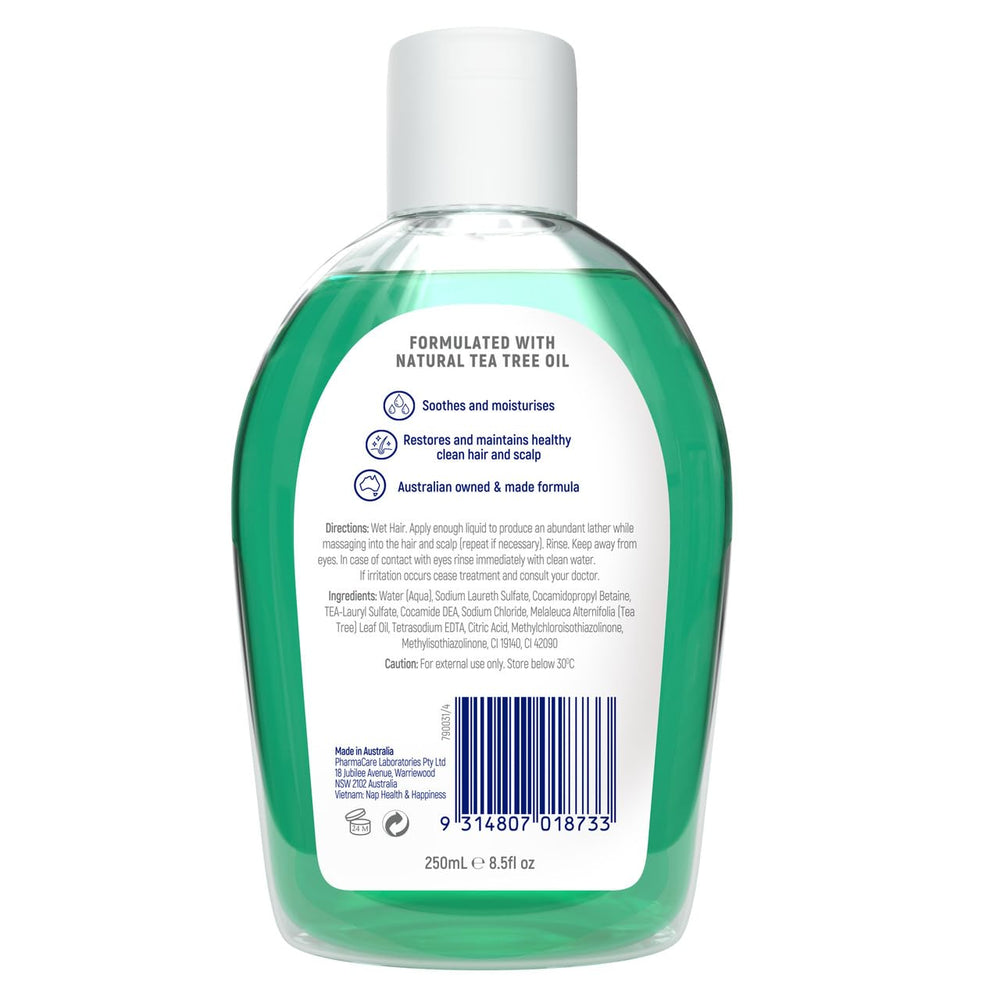 Redwin Tea Tree Shampoo lather ready to refresh hair without harsh additives.