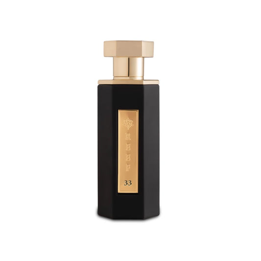 Reef 33 luxury unisex EDP bottle shown for evening elegance and lasting presence.
