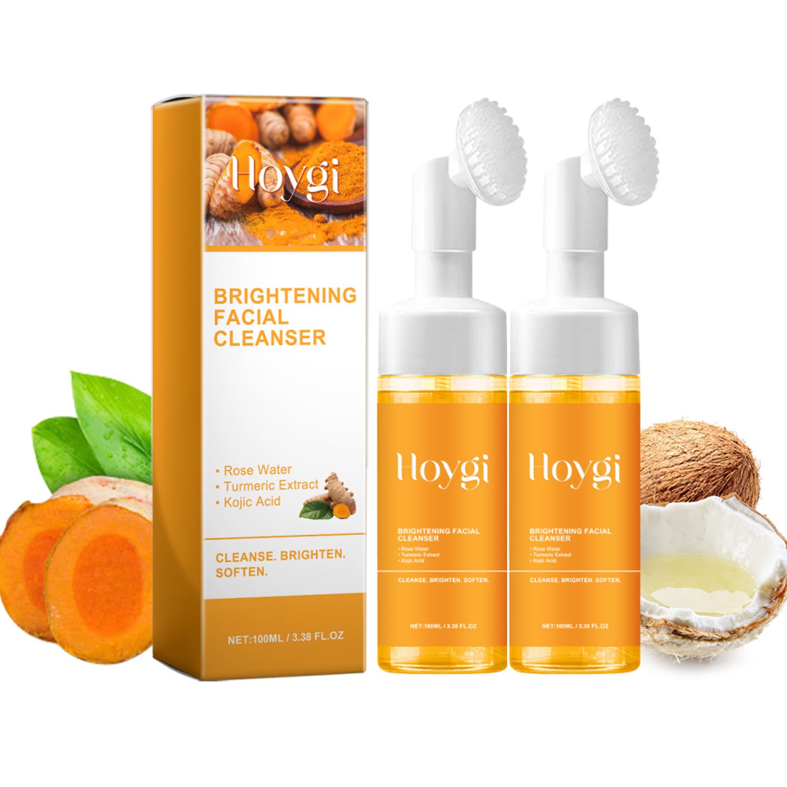 Reepic Cosmer Turmeric Facial Cleanser bottle foaming for deep pore cleansing.