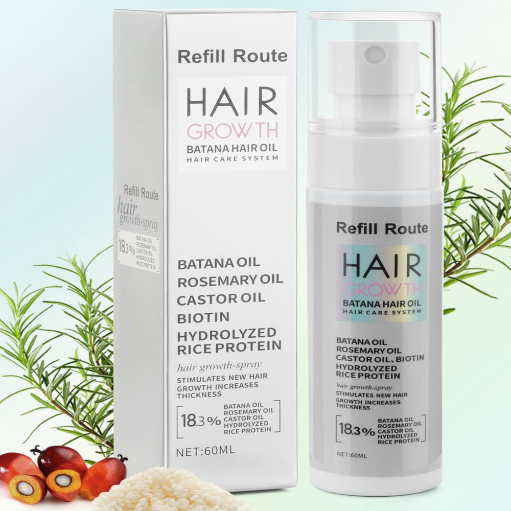 Refill Route Batana Oil for dry skin use on elbows and hands