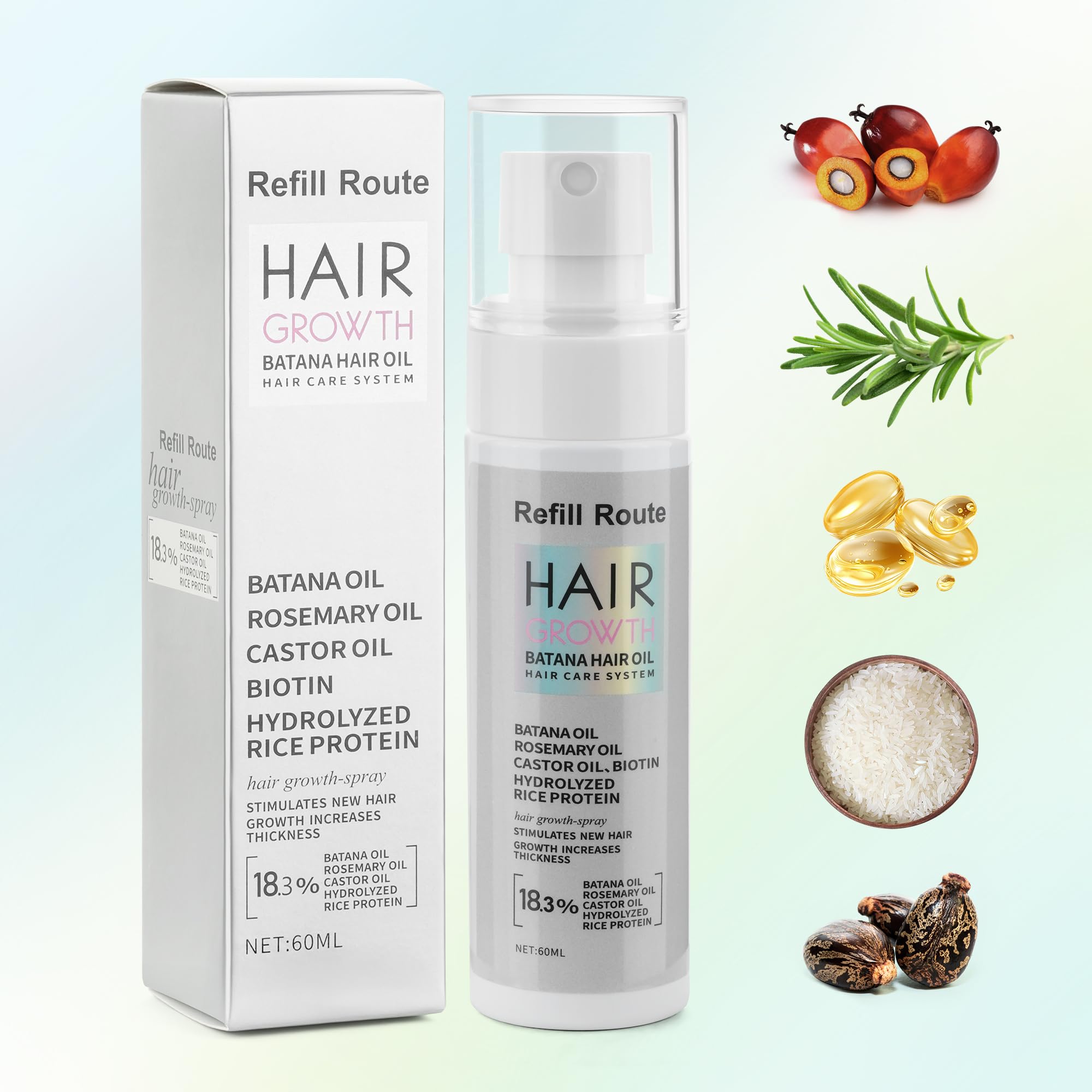 Refill Route Batana Oil vegan hair care for all hair types