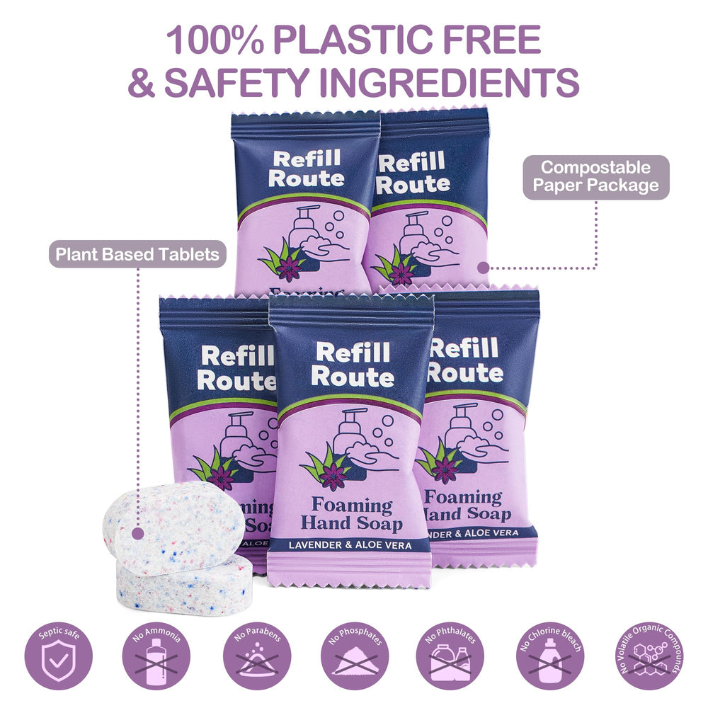 Refill Route plant-based foam cleaner demonstrates skin-friendly cleansing