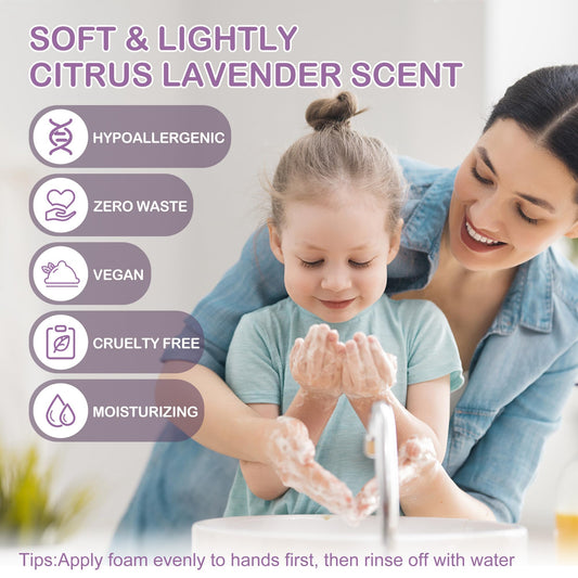 Refill Route tablet dissolving in water, quick setup for foaming soap