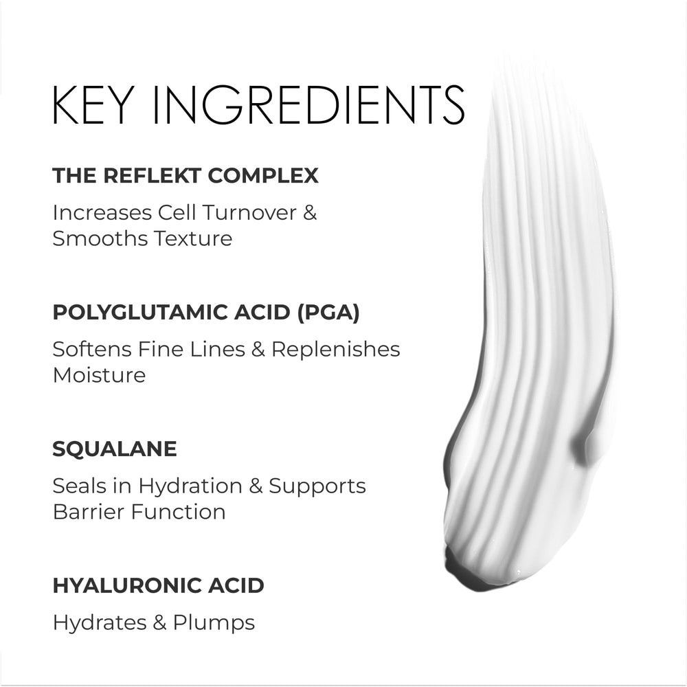 REFLEKT 3 Power Peptide Sculpting Face Cream texture close-up; smoothness highlighted