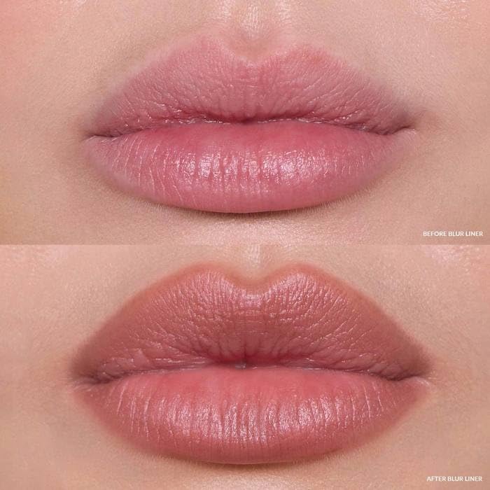 REFY Blur Liner Stone swatches on lips show natural fullness and soft-matte finish.