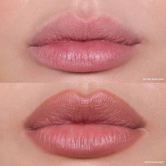 REFY Blur Liner Stone swatches on lips show natural fullness and soft-matte finish.
