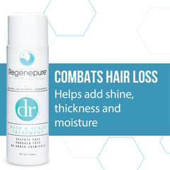 REGENEPURE DR Shampoo lathering through hair for gentle cleansing.