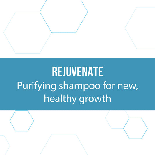 REGENEPURE DR Shampoo being poured to showcase cleansing action.