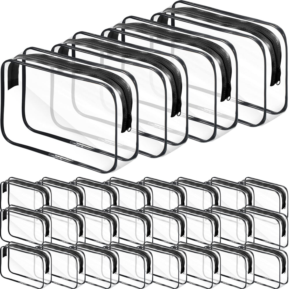 Reginary clear makeup bags with zipper for easy visibility while traveling.