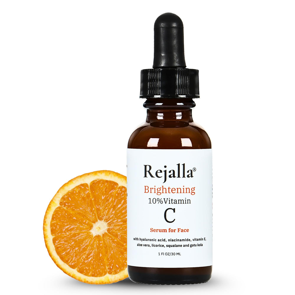 Rejalla Vitamin C Serum bottle with pump, ideal for effortless daily application.