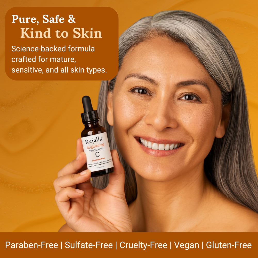 Rejalla Vitamin C Serum beside moisturizer for daily routine.