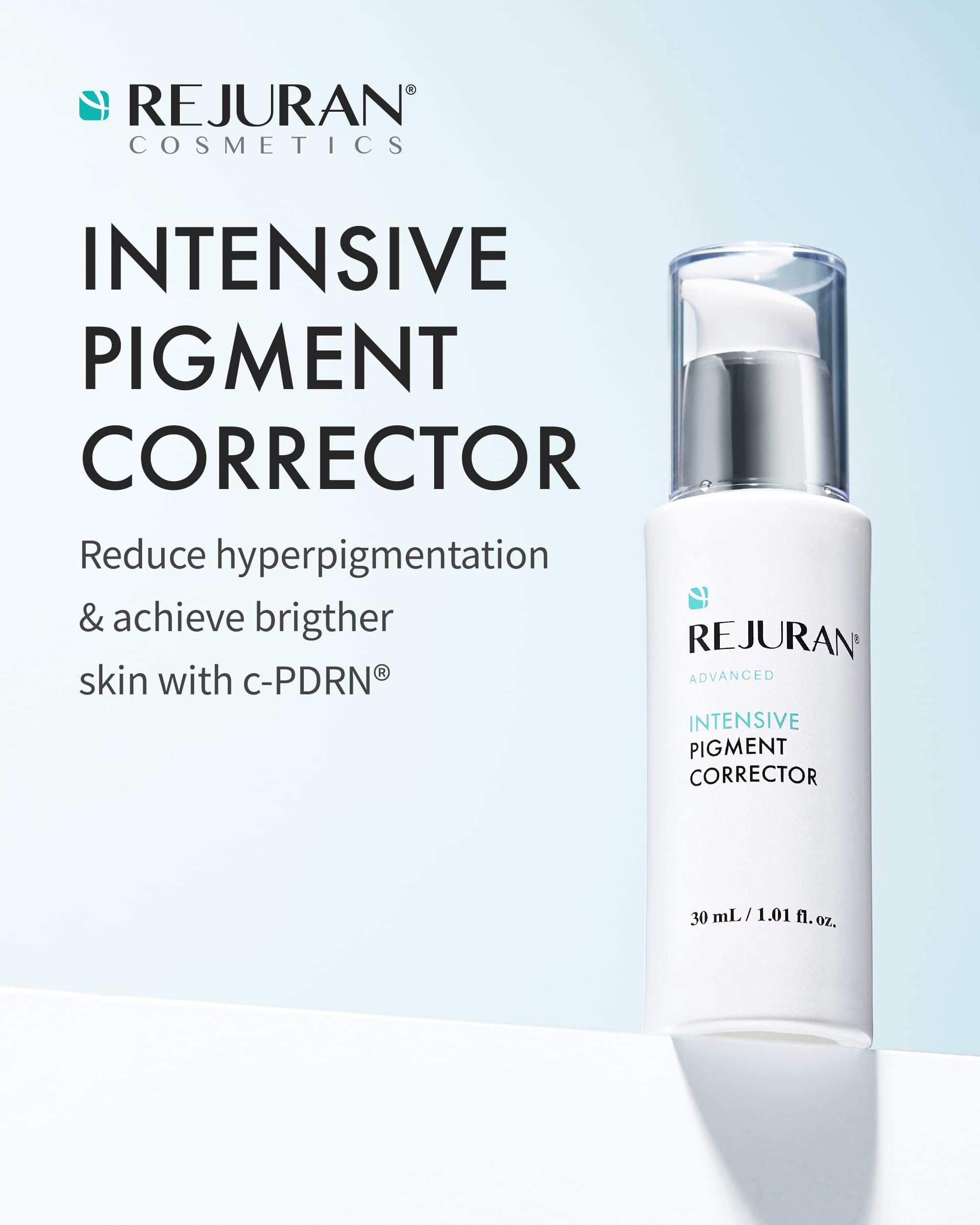 REJURAN serum drop close-up showing hydration for sensitive skin.