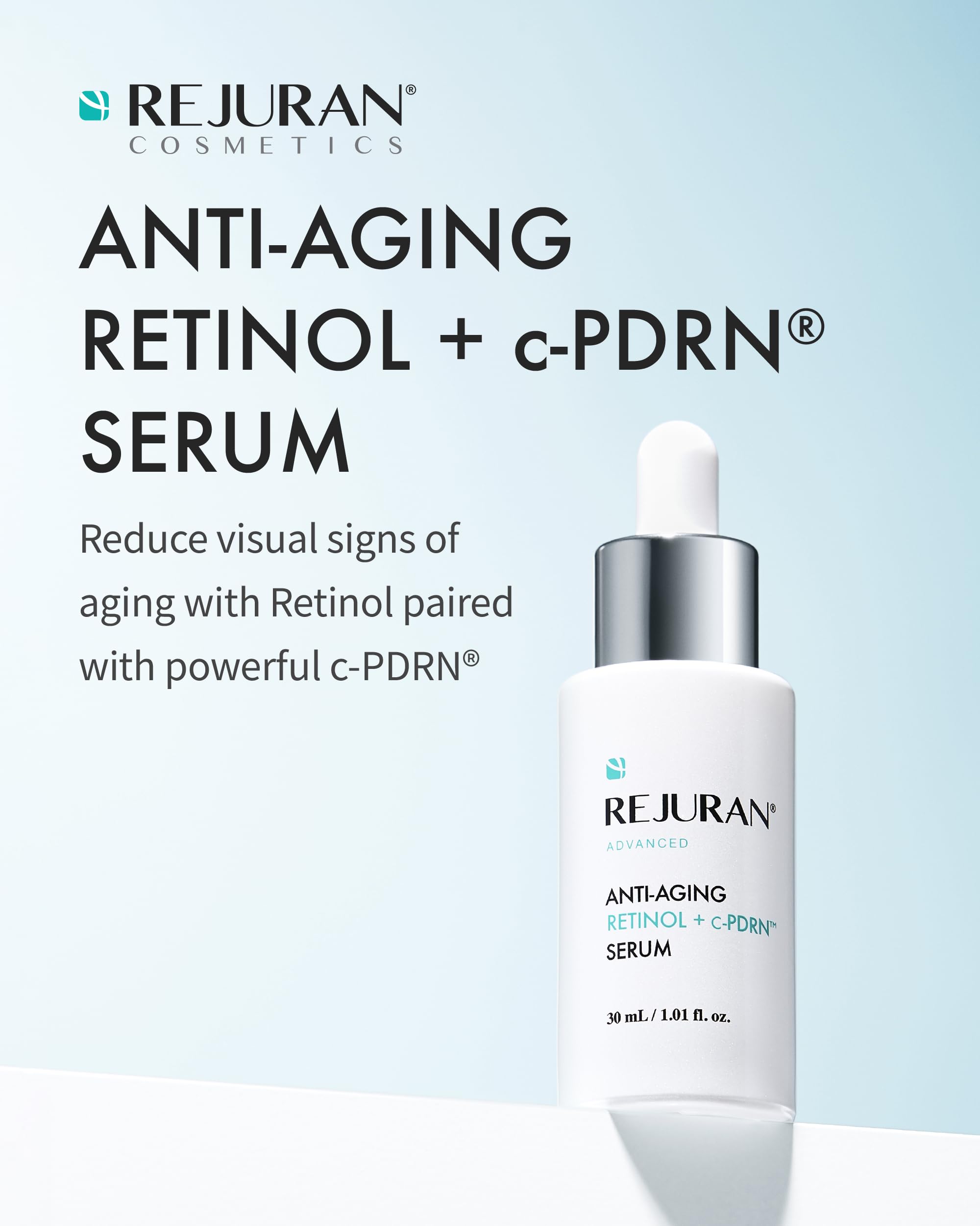 REJURAN serum foam texture facilitates quick cleansing and prep.