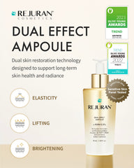REJURAN Dual Effect Ampoule serum is dispensed, showing lightweight texture