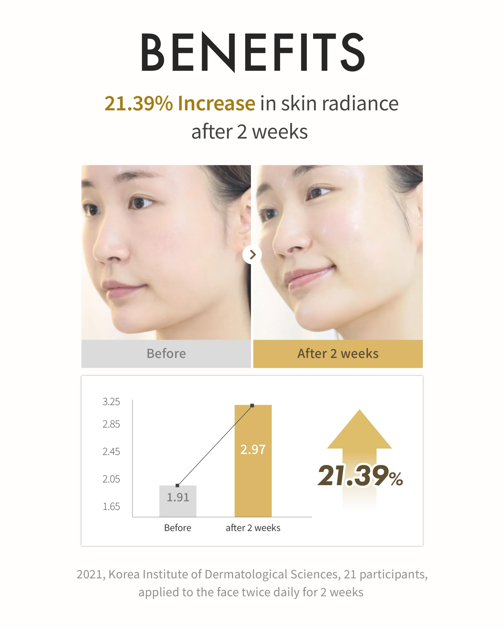 Serum texture spread on skin for soft feel in REJURAN Dual Effect Ampoule
