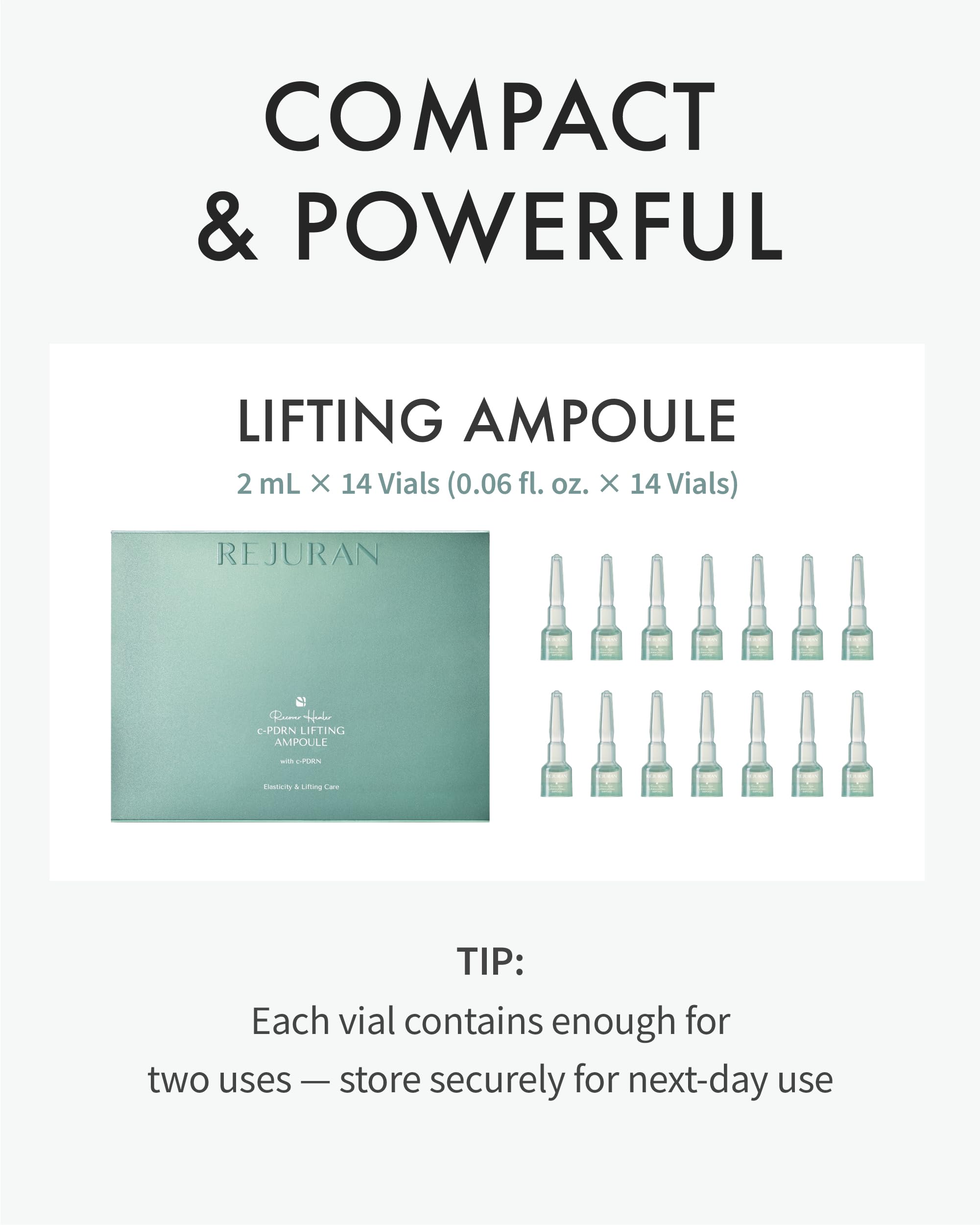 REJURAN Recover c-PDRN applying serum drops to skin