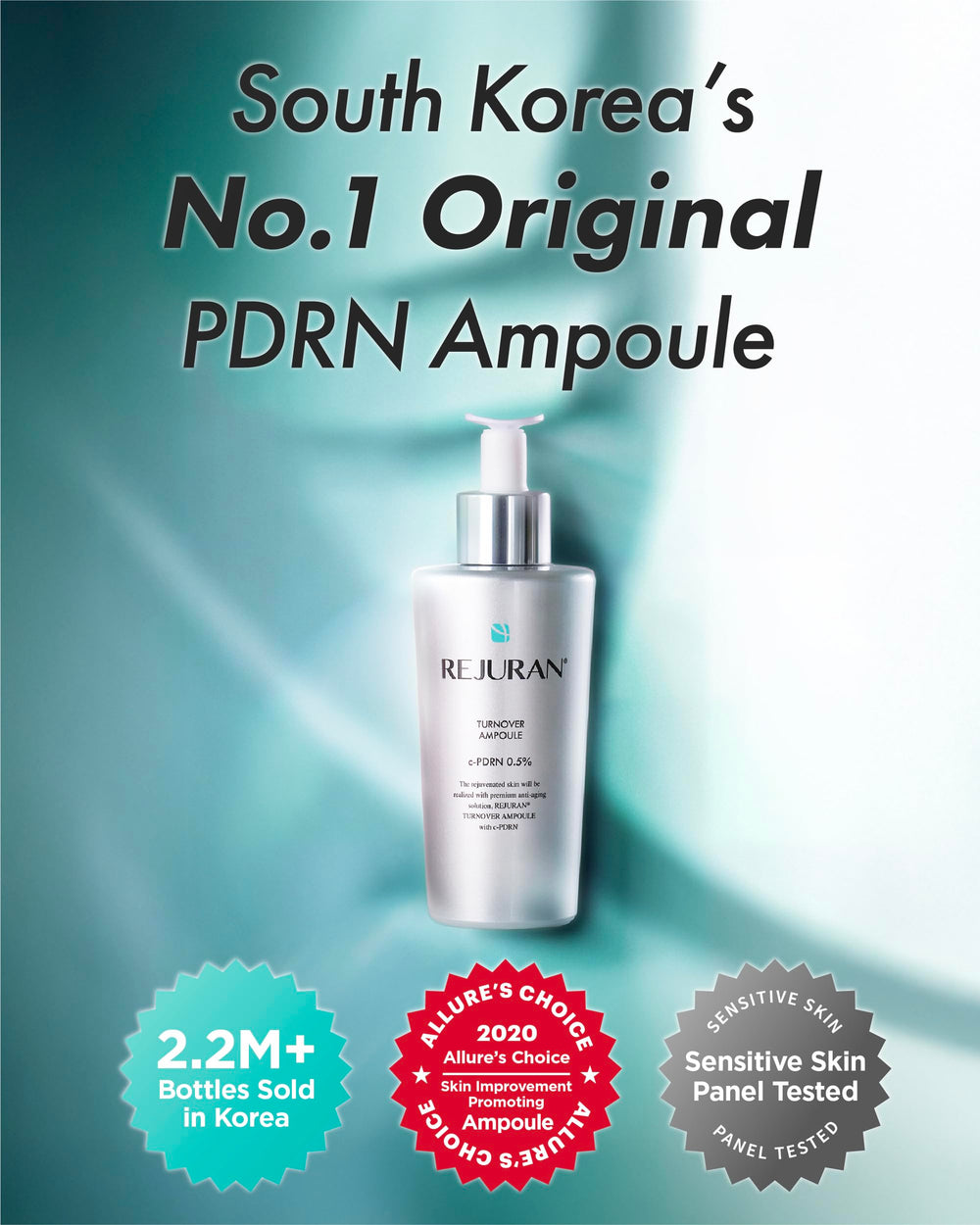 REJURAN Turnover Ampoule droplet dispense highlights controlled application