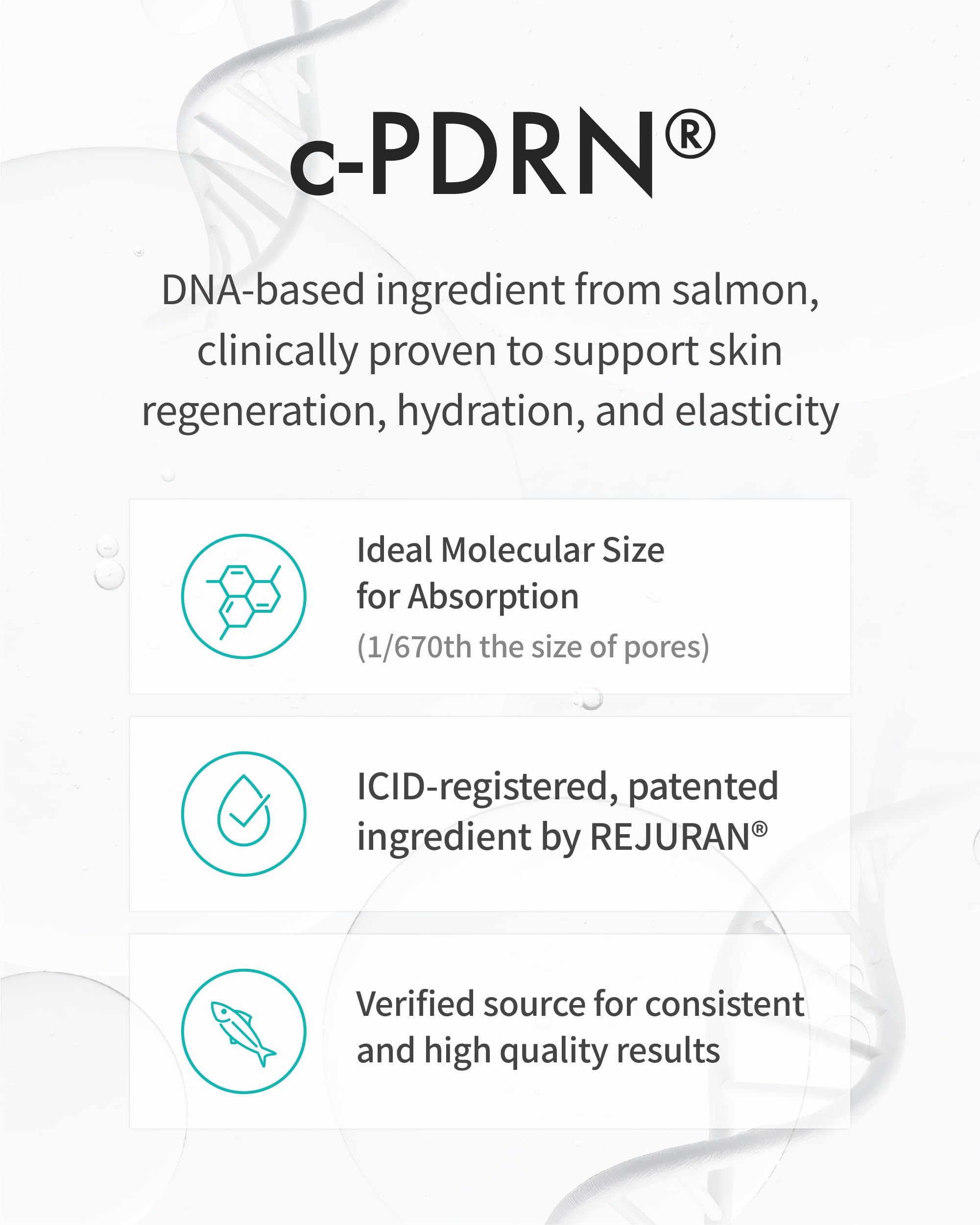 REJURAN Turnover Ampoule radiance and even skin tone on closeup