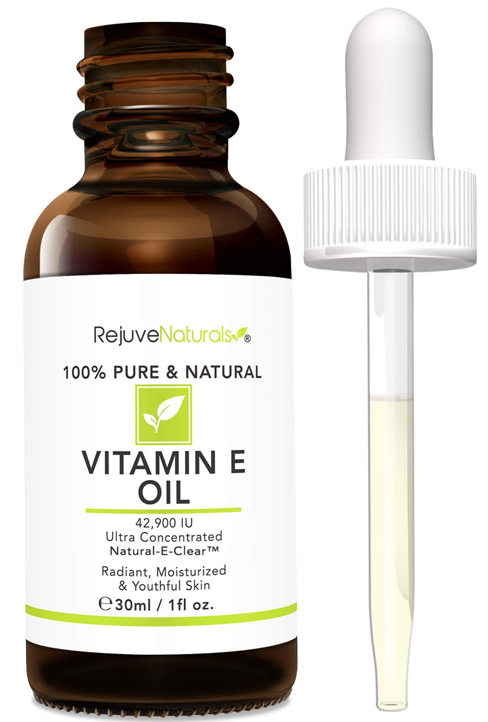 RejuveNaturals Vitamin E Oil olive-based source for nourishment.