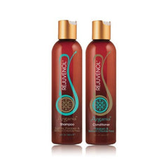 Rejuvenol Argania shampoo and conditioner set bottle for gentle cleansing and conditioning.