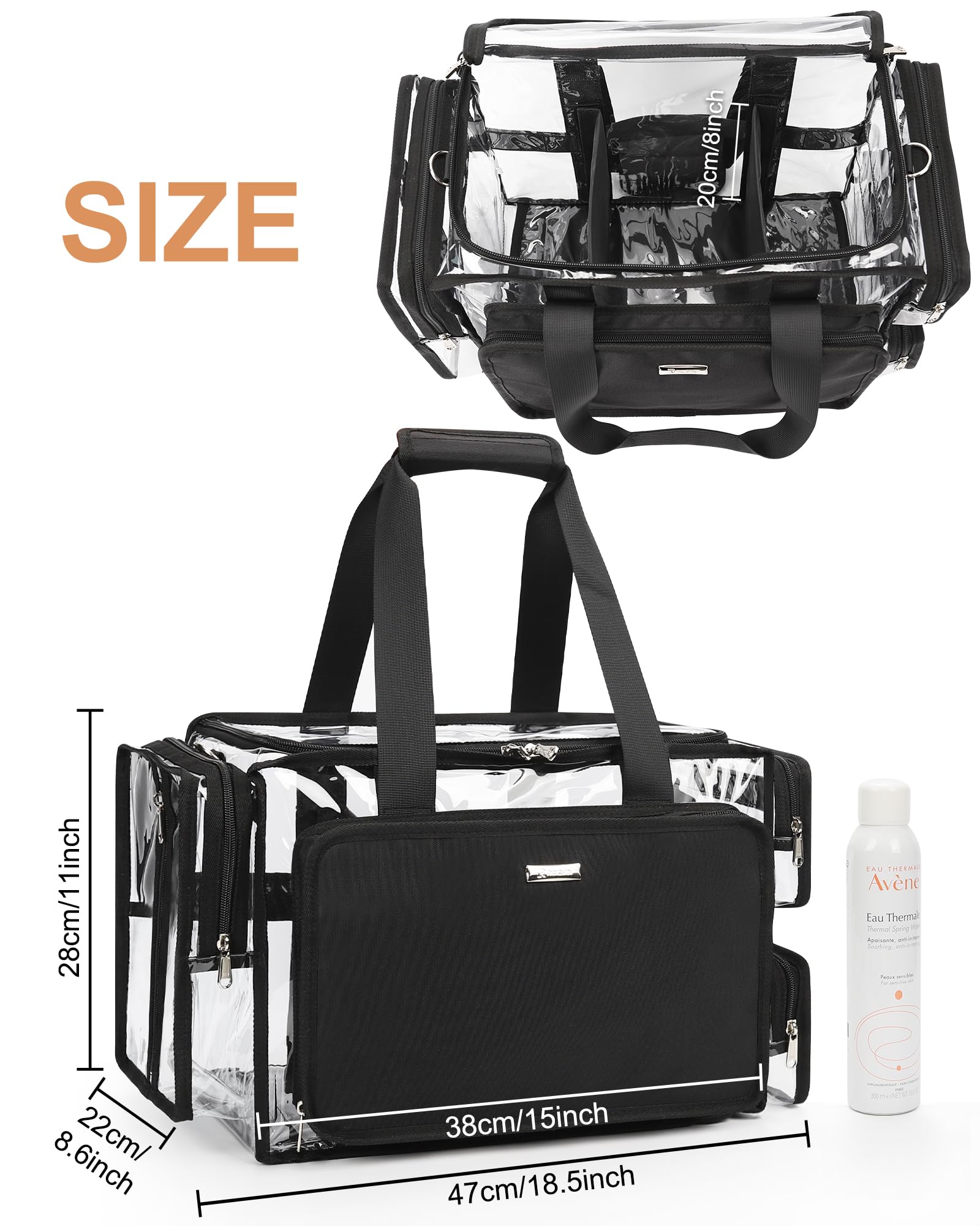 Relavel adjustable divider system lets you customize compartments.