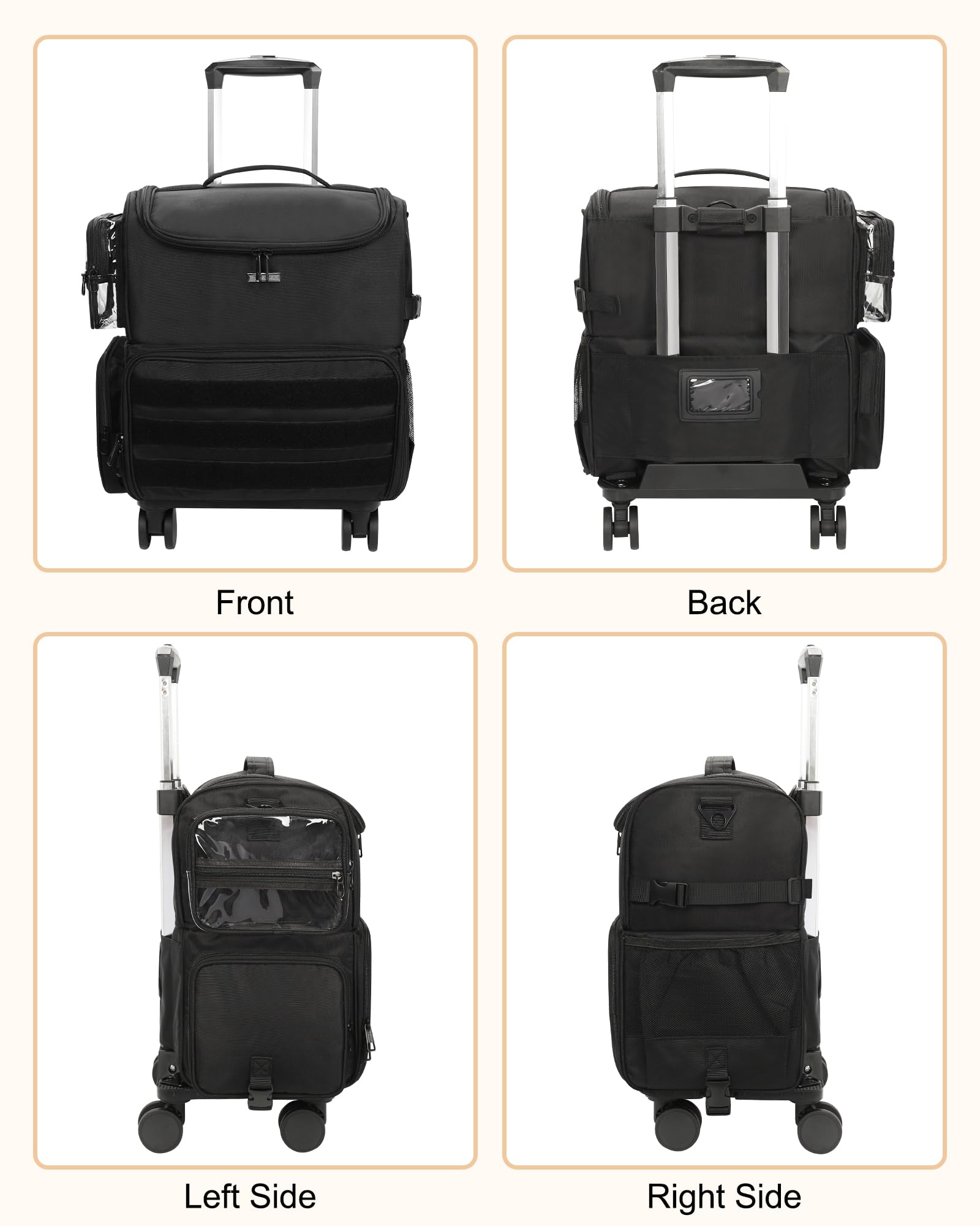 Durable zippers and easy-clean lining on Relavel professional case