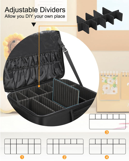 Relavel professional makeup backpack interior layout highlights compartments for organized gear.