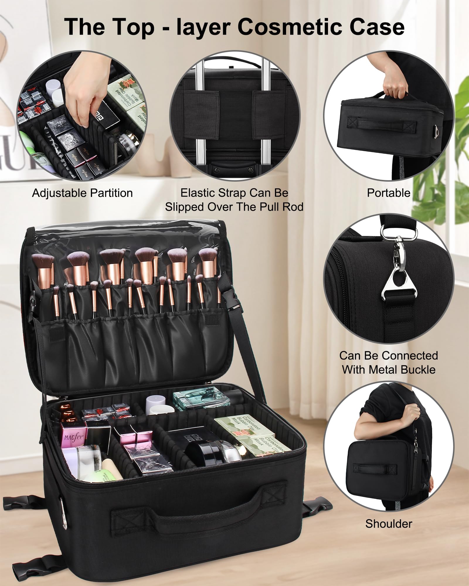 Relavel retractable handle extended to 53 cm for mobility