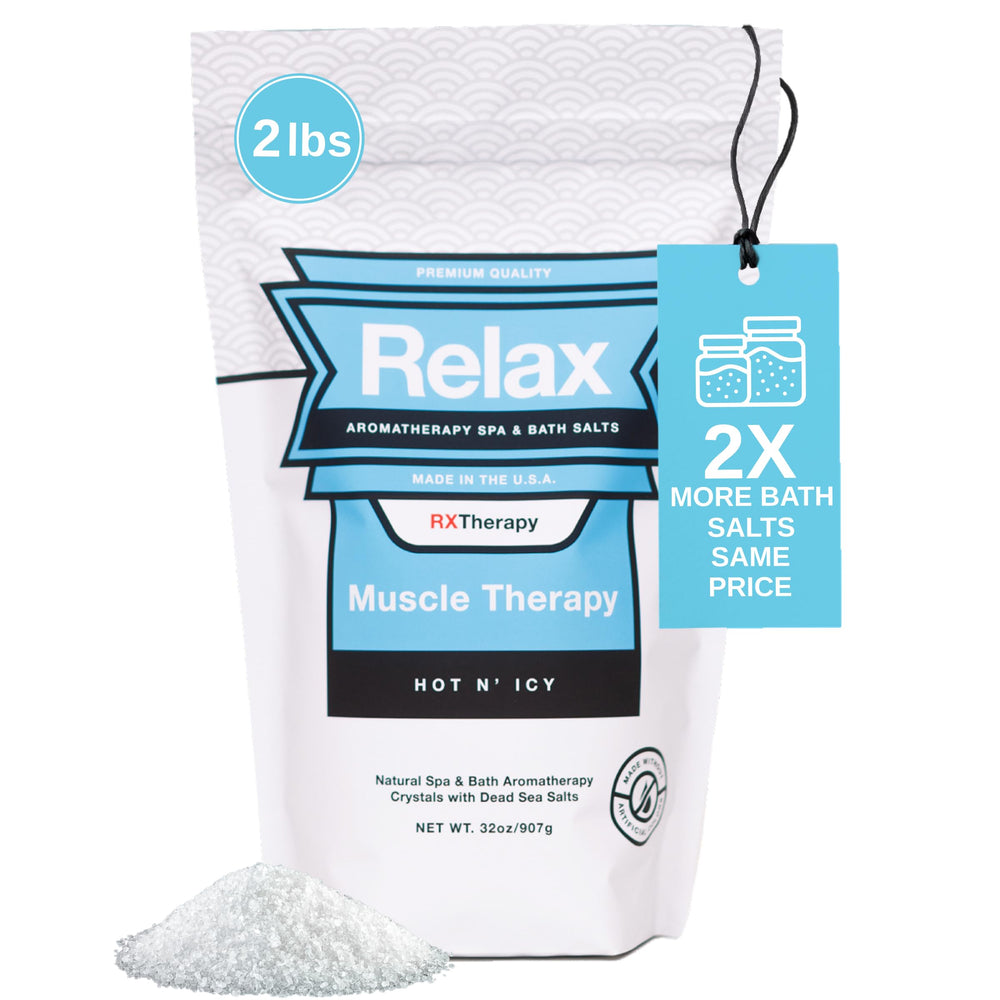 Relax Spa & Bath packaging showcases premium salts for home spa rituals.