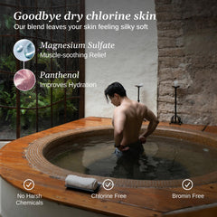 Relax Spa & Bath press-lok closure demonstrates secure, mess-free storage.
