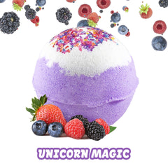 Relaxcation handmade in USA unicorn bath bomb ideal for gifting.