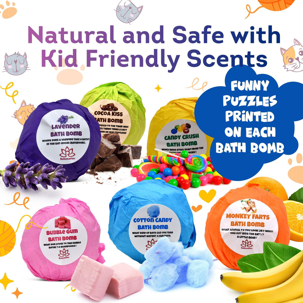 Relaxcation bath bomb reveals a hidden toy as it dissolves