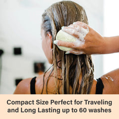 Relaxcation rosemary aloe shampoo bar peppermint oil drop emphasizes cooling sensation