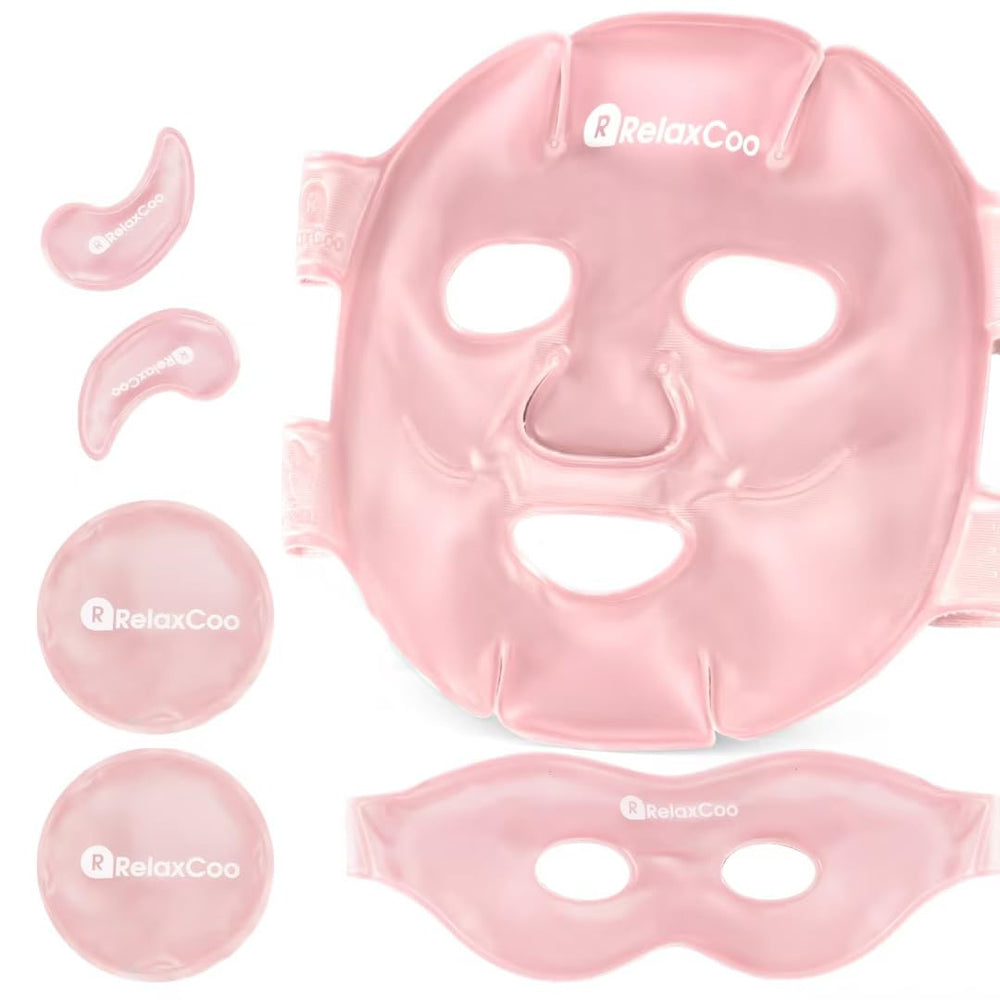 RelaxCoo Ice Face Eye Mask providing cooling relief for eyes and skin