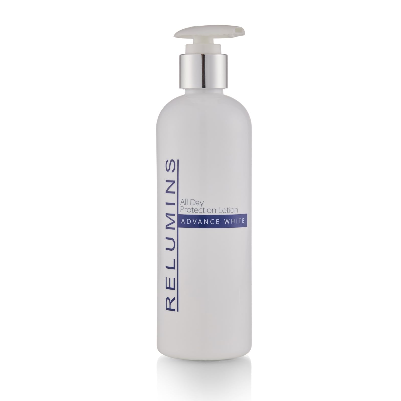 Relumins Advance Day Lotion bottle pump delivering lightweight hydration for daily use